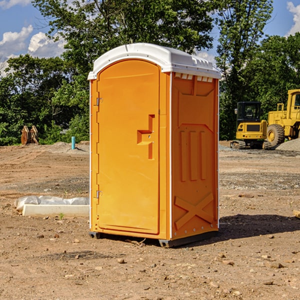 can i customize the exterior of the porta potties with my event logo or branding in Putnamville IN